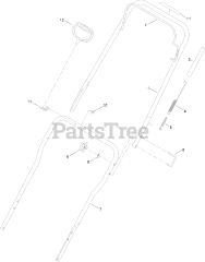 Toro 38741 (721 R) - Toro 21" Power Clear Snow Thrower (SN: 316000001 - 316999999) (2016) Upper Handle Control Assembly