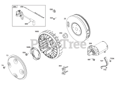 Briggs & Stratton 356447-0421-B5 - Briggs & Stratton Horizontal Engine Flywheel, Ignition, and Starter Group