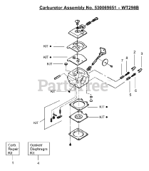 Poulan Pro PP 196 - Poulan Pro String Trimmer Carburetor Assembly P/N 530069651