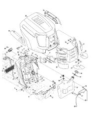 Cub Cadet LTX 1042 (13WX91AS010) - Cub Cadet 42" Lawn Tractor (2010) Fuel Tank, Hood &amp; Dash