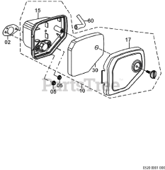 Subaru Robin EA190VS5030 (EA190V) - Subaru Robin Engine 320 Intake &amp; Exhaust