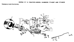 Electrolux/AYP YTH 160 CT - Electrolux/AYP Lawn Tractor TRANSAXLE, REAR WHEELS