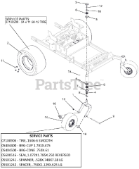 Gravely 992326 (Pro-Turn 260) - Gravely Pro-Turn 60" Zero-Turn Mower, Kawasaki FX (SN: 031999 - 039999)