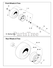 Ferris IS 2100Z (5901333) - Ferris IS2100Z Series 61" Zero-Turn Mower, 28hp Briggs & Stratton Wheel &amp; Tire Group