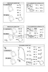 Briggs & Stratton 350442-0002-01 - Briggs & Stratton Horizontal Engine Carburetor Over Haul, Engine &amp; Valve Gasket Kits, Engine Gasket Set