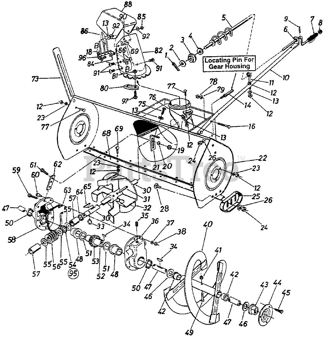 White Outdoor 190831000 White Outdoor 45" Snow Thrower Attachment