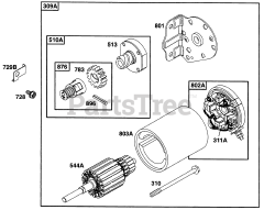 Briggs & Stratton 28C707-0029-01 - Briggs & Stratton Vertical Engine Electric Starter