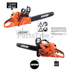 Echo CS-590 - Echo Chainsaw (SN: C36626001001 - C36626999999)