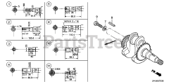 Honda GX200 UT VS17 (GCAHT) - Honda Engine, Made in Thailand (SN: GCAHT-1000001 - GCAHT-9999999) CRANKSHAFT