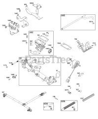 Briggs & Stratton 61E377-0140-J1 - Briggs & Stratton Horizontal Engine Throttle Body, and Fuel Supply Group