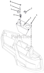 Gravely 915174 (ZTX 52) - Gravely 52" Zero-Turn Mower, 25hp Kohler Twin Pro (SN: 000101 - 015999) Control Panel
