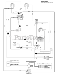 Ferris IS 700Z (5901394) - Ferris IS700Z Series 61" Zero-Turn Mower, 26hp Briggs & Stratton, CARB, Side-Discharge Electrical Schematic - Cranking Circuit - B&amp;S 49R977 Vanguard S/N: 2017612394 &amp; Below