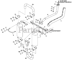 Generac QT04524GNSN - Generac 45kW Home Standby Generator (SN: 5654955 - 5654956) (2009) Muffler Exhaust (0G1146)
