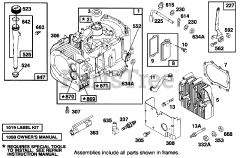 Toro 70080 (10-32) - Toro Recycler Rear-Engine Riding Mower (SN: 049000001 - 049999999) (1994) Engine Briggs  Stratton Model 28b707-0126-01