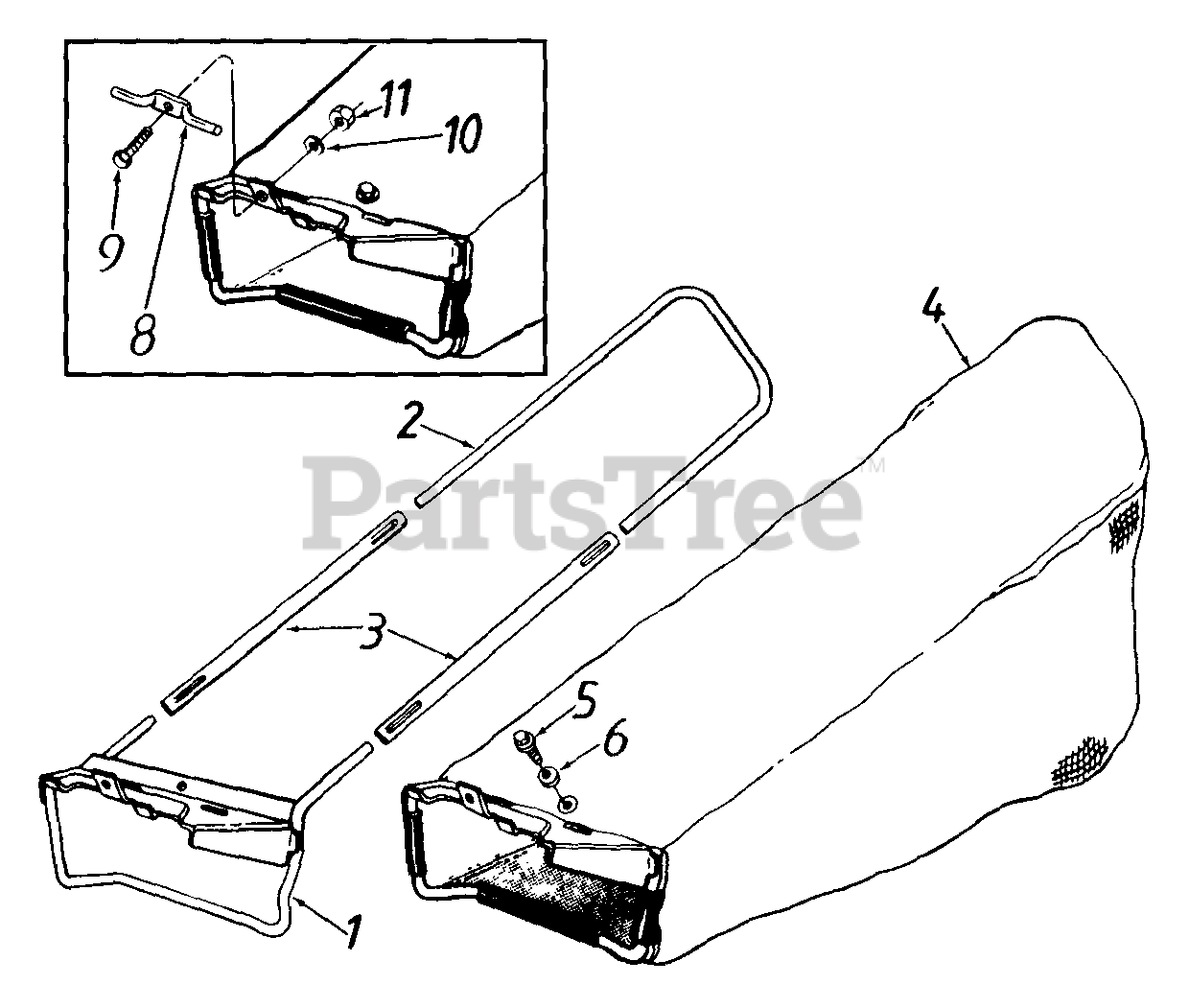 Cub Cadet 110 (190110100) Cub Cadet Grass Catcher (1995) Grass