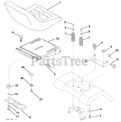 Poulan PB 1638 LT - Poulan Lawn Tractor (2006-04) Seat