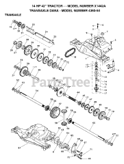 Electrolux/AYP X 1442 A - Electrolux/AYP Lawn Tractor (1993) TRANSAXLE
