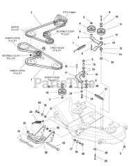 Murray 1694863 - Murray 44" Mower Deck 44" Mower Deck - Clutch &amp; Support Group