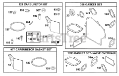 Briggs & Stratton 19B412-0128-01 - Briggs & Stratton Horizontal Engine Gasket Sets