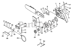 Echo CS-5500 - Echo Chainsaw (SN: 001001 - 020976)