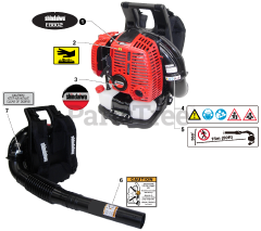 Shindaiwa EB 802 - Shindaiwa Backpack Blower (SN: P34313001001 - P34313999999)