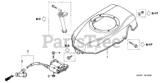 Honda GXV160 UH2 A14/A (GJABH) - Honda Engine, Made in China (SN: GJABH-2003436 - GJABH-9999999) FAN COVER