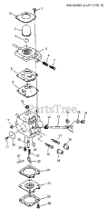 Echo SRM-3800 - Echo String Trimmer (Type 1E) Carburetor  S/N: Type 1E -- 001001 - 999999