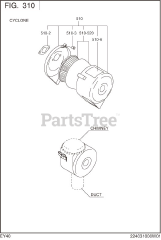 Subaru Robin EY400DD2240 (EY40) - Subaru Robin Engine 310 Intake &amp; Exhaust