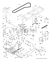 Poulan PXT 175G42 (960160026-00) - Poulan XT Lawn Tractor (2011-01)
