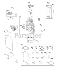 Briggs & Stratton 356447-0421-B5 - Briggs & Stratton Horizontal Engine Crankcase Cover/Sump and Lubrication Group