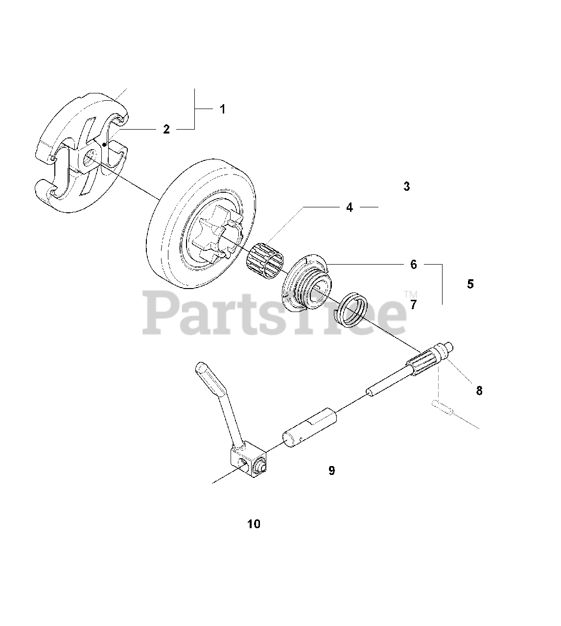 Husqvarna 445 Husqvarna Chainsaw (200709) Clutch/Drum/Oiler Parts