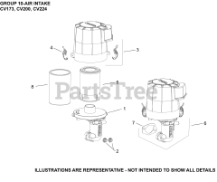 Kohler CV224-3003 - Kohler Command PRO Engine, Basic Version, 11.0 ft-lbs, 224cc 10 Air Intake
