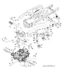 Poulan Pro PB 18VA46 (960420180-00) - Poulan Pro Lawn Tractor (2014-09)