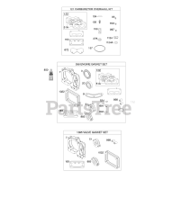 Briggs & Stratton 49R977-0004-G1 - Briggs & Stratton Vertical Engine Engine/Valve Gasket Set, Carburetor Overhaul Kit