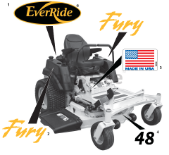 EverRide 992410 - EverRide Fury ZT Zero-Turn Mower (SN: 000101 & Above)