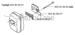 Husqvarna 225 E - Husqvarna Handheld Edger (2000-10) Muffler