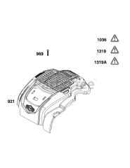 Briggs & Stratton 104M02-0225-H5 - Briggs & Stratton Vertical Engine Blower Housing Group