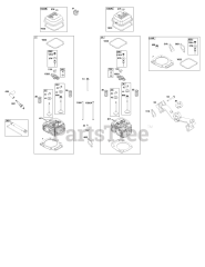 Briggs & Stratton 356447-0629-B5 - Briggs & Stratton Horizontal Engine Cylinder Head Group