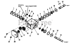 Simplicity 1691167 - Simplicity SunStar 48" Garden Tractor, 20hp 42", 48" &amp; 60" Mowers, Drive Assy. (Durst Gear Box)
