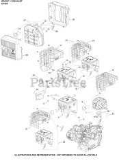 Kohler CH395-1014 - Kohler Command PRO Engine, Basic Version, 9.5hp, 7.1kW 11 Exhaust