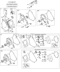 Briggs & Stratton 126432-0237-E1 - Briggs & Stratton Horizontal Engine Crankcase Cover/Sump, Cylinder, Kits/Gaskets - Engine