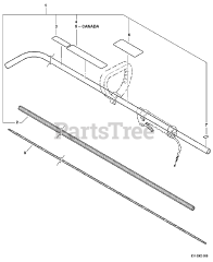 Echo GT-201 R - Echo String Trimmer (SN: 06001001 - 06999999) Main Pipe, Flexible Driveshaft