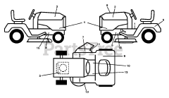 Husqvarna LTH 151 (960410207-00) - Husqvarna Lawn Tractor (2010-09) DECALS
