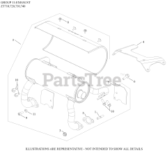 Kohler ZT730-3027 - Kohler Confidant Engine, Made for Excel, 23hp, 747cc 11 Exhaust