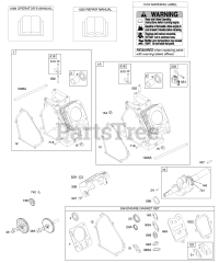 Briggs & Stratton 110412-0127-E1 - Briggs & Stratton Horizontal Engine Cylinders, Crankshaft, Engine Gasket Set