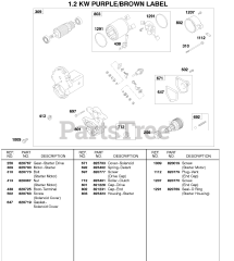 Briggs & Stratton 58E447-0411-E2 - Briggs & Stratton Horizontal Engine 1.2KW Starter Motor