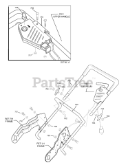 Dynamark 1695716 - Dynamark 21" Snow Thrower (2009) Handle Assembly