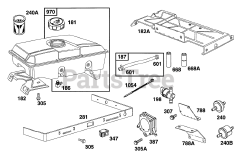 Briggs & Stratton 161432-0127-01 - Briggs & Stratton Horizontal Engine Fuel Tank Grp