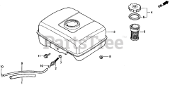 Honda EZ1400 A (EZEY) - Honda Generator, Made in Japan (SN: EZEY-1000001 - EZEY-9999999) FUEL TANK