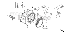 Honda GX390 UT2 PA2 (GCBCT) - Honda Engine, Made in Thailand (SN: GCBCT-1000001 - GCBCT-3485996) FAN COVER (1)